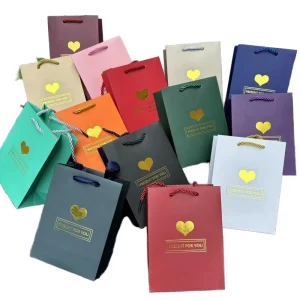 Luxury Wedding Jewelry Paperboard Bags with Offset Printing Recyclable Ribbon Handle for Small Businesses