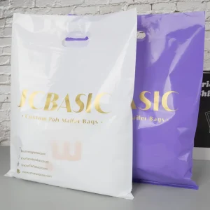 Manufacture Custom Logo Plastic Shopping Bag LDPE Plastic Packaging Die Cut Handle Carry Bag