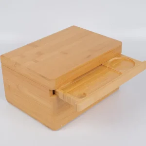 Manufacturer Custom Eco-friendly Luxury Wooden Bamboo Square Stash Boxes Handmade Storage Solution