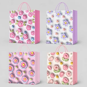 Manufacturer Custom Logo Premium Thick Card Paper Bags with Handles Eco Friendly Reusable Gift and Merchandise Packaging Bags