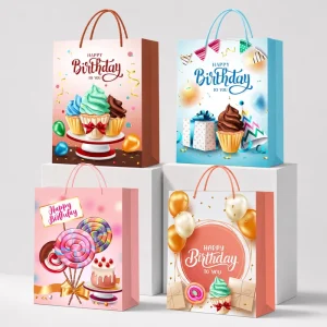 Manufacturer Custom Logo Thick White Card Paper Bags with Handles Eco Friendly Reusable Shopping Packaging Bags for Gifts