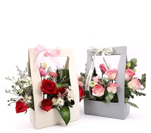 Manufacturer Customizes New Single bouquet Packaging Bags Portable Paper Flower Bouquet Bags for Floristry