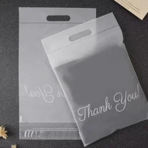 Manufacturer Direct Custom Printed CPE Durable Cloth Pants Plastic Bags With Patch Handle for Business & Shopping Use