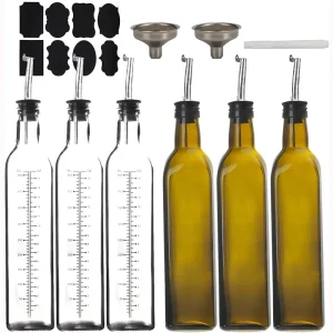 Manufacturer Factory Price Green Square 250ml 500ml 750ml Olive Oil Bottle Olive Oil Bottle 500ml