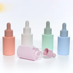 Manufacturer Skin Care Essence Glass Dropper Bottle 30ml Frost Finish Separate Bottling