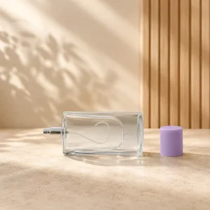 Manufacturer Thick Bottom Glass Perfume Bottle with Plastic Cover Spray Perfume Glass Bottle