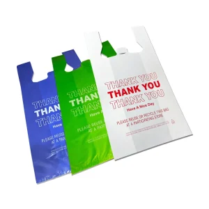 Manufacturer’s Customization HDPE Thank You Bag Supermarket Grocery Shopping Vest Handle T Shirt Plastic Bags Poly Take out Bag