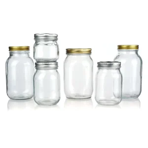 Mason Jar Cups 250ml 300ml Embossed Logo Glass Storage Jar for Jam Canning Pickle Cookie