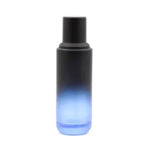 Matte Black 100ml Glass Cosmetic Containers for Skin Care Cream with Plastic Screw Cap