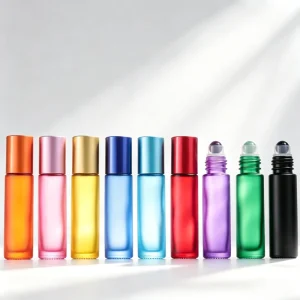 Matte Colorful 5ml 10ml Glass Roll On Bottle for Perfume Skin Care Serum with Custom Box