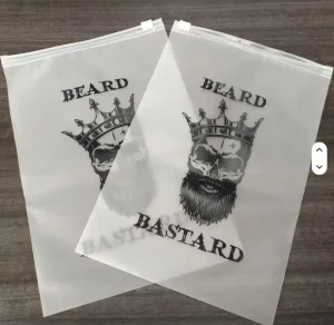 Matte Frosted Translucent Poly Zip Lock Bag Biodegradable Custom Printed Underwear Garment Clothing Packaging Zipper Bag