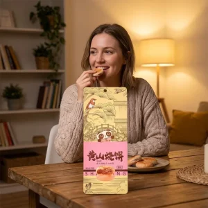 Matte Kraft Paper PET VMPET PE Eight Side Seal Bag Flat Bottom Pouch Aseptic Dampproof Roasted Biscuit Snack Food
