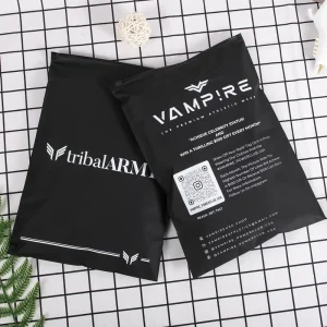 Matte Pure Black Plastic Clothes Poly Ziplock Bag Eco friendly Biodegradable Custom Frosted Zip Lock Zipper Clothing Bag