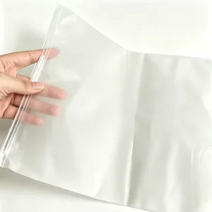 Matte Transparent Frosted Plastic Ziplock Packaging Bag Reusable Resealable for Clothes Storage