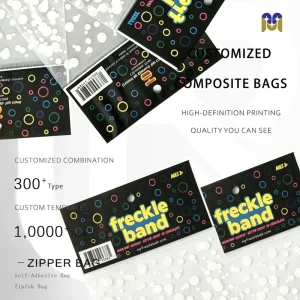 Micro Perforated Self Adhesive OPP Bags with Hang Hole Tear Strip Self Seal Clear Plastic Pouches for Retail Products
