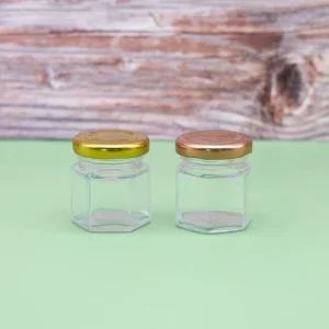 Mini 25ml 50ml 80ml 100ml Transparent Round Shape Honey Jelly Jam Glass Jar Customized Logo Label With Metal Lid