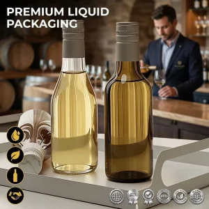 Mini Champagne Wine Glass Bottle 187ml Empty Burgundy Green Clear Screw Cap Home Brewing Repackaging Packaging