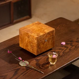 Minimalist Wood Box Custom Branded Storage for Modern Jewelry Japanese Tea Ware with Printing