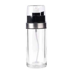 Modern Two In One Kitchen Oil Salad Bottle Transparent Acrylic Plastic Pouring Oil Tank Olive Oil Spray Bottle