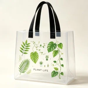 Moisture Proof Waterproof Plastic Carry Tote Bag Household Grocery Shopping Bag
