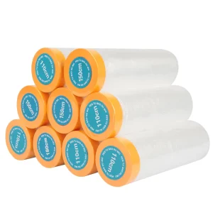 Multi Purpose Plastic Film Furniture Painter Spray Painting Protective Covering Transparent PE Pre Taped Masking Film