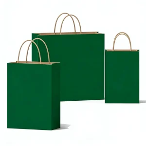 Multi Size Blank Paper Bags Recyclable Material and Lightweight for Business Branding and Merchandising Use