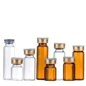 Multi Size Clear Crimp PP Vials 3ml 5ml 10ml Custom Color Logo Silk Screen Printed Cosmetic Sample