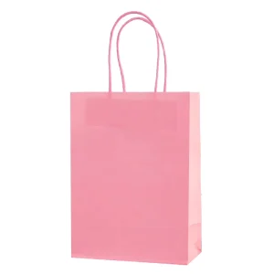 Multicolor Square Kraft Paper Bags Elegant Simple Design Hand Carry Pouches for Takeaway Food and Gift Packing Service