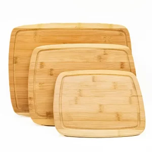 Multifunctional Bamboo Wood Chopping Board Set Robust Elegant Kitchen Companion Dishwasher Safe Customizable Size