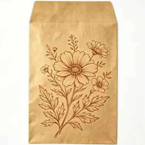 Multipurpose Recyclable Kraft Paper Document Envelope With Custom Printing for Office Files Souvenir Premium Gift Wrapping