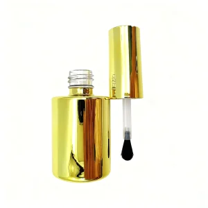 N1125 Cylindrical Shape Arc Nail Polish Glass Bottle with Plastic Cap 17 ml Customized Size Custom Color for Nail Polish Oil