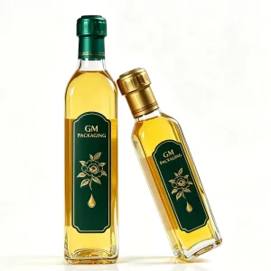 Narrow Long Neck 100ml 250ml 500ml 750ml 1L Transparent Flint Square Glass Marasca Bottle for Oil & Vinegar