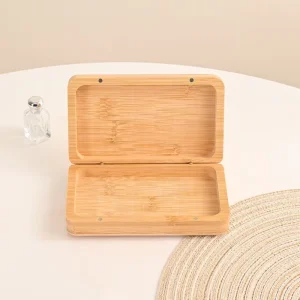 Natural Bamboo Wooden Polished Eco Friendly Box for Art DIY Hobbies Decorative Jewelry Keepsake Storage Home Gift