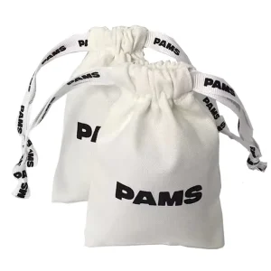 Natural Cotton Canvas Drawstring Bag with Custom Ribbon Cotton Bag Packaging Bag Jewelry Pouch Personalized Bags Dust Bag