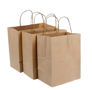 Natural Leather Kraft Paper Bags for Supermarket Use for Exhibitions and Promotions in Various Industries