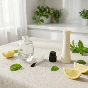 New 14ml Clear Glass Nail Polish Oil Bottle Cylinder Shape with Screw Cap Brush for Silk Screen Printing & Hot Stamping Zhejiang