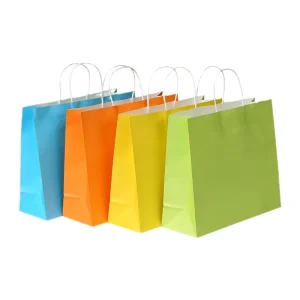 New Arrival Craft Gift Brown White Packaging Bolsa De Papel Printed Shopping Bag Kraft Paper Bags