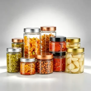 New Design Cylinder Glass Jar 180ml Easy Open End for Canned Food Storage Sauce Pickles Honey Preserve