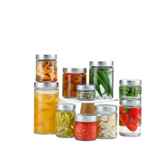 New Design Cylinder Glass Jar 180ml Easy Open End for Canned Food Storage Sauce Pickles Honey Preserve
