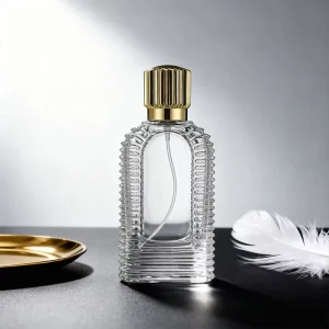 New Design Premium Empty Thick Base Luxury Perfume Glass Bottles With Plastic Lids