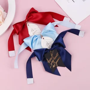 New Knotted Bow Polyester Ribbon Bow Band Gold Foil Card Birthday Gift Box Packaging Decoration DIY Bow