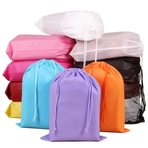 New Product Eco Friendly Shoes Dust Storage Pouch Non Woven Drawstring Bag With Custom Logo