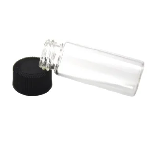 New Style 3ml Essential Oil Empty Bottle Perfume Glass Bottles with Black Plastic Cap