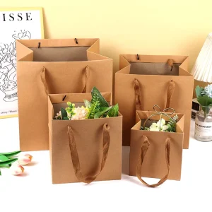 New Style Handheld Paper Bags Ready Stock Mini Packaging Totes for Garment Shop Wedding Jewelry Small Gifts
