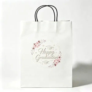 Newsense Custom Cloth Black for Small Business Your Own logo Print Paper Gift Bag Branded Luxury Shopping Bags with Logos