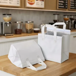 Non Woven Food Delivery Bag Takeout Delivery Bag Lunch Delivery Tote Restaurant Delivery Bag Food Courier Bag Meal Delivery