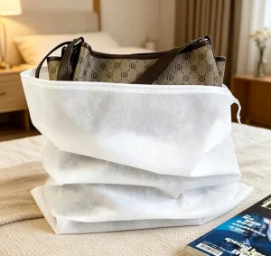 Non Woven Polypropylene Drawstring Storage Bag for Luxury Shoes Reusable Cloth Dust Bag