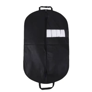 Non woven dust cover customized suit cover clothes hanging pocket customized clothes dust cover printed logo