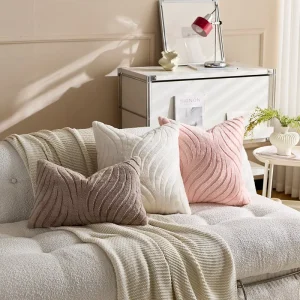 Nordic style Modern Minimalist Square Solid Color Polyester Fiber Throw Pillow Cover Home Decor Cushion Interior Styling
