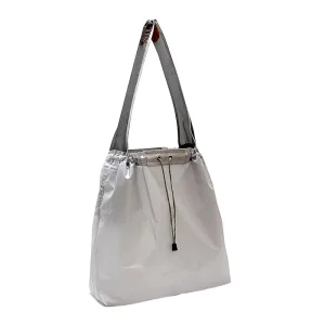 Nylon Foldable Grocery Shopping Bag With Pouch and Inner Pocket Polyester Shopping Bag With Shoulder Handle